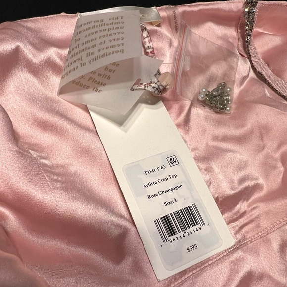 Loveshackfancy Arlitta Bow Crop Top | Color: Pink, Size:8 - Picture 10 of 15